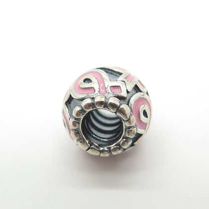 925 Sterling Silver Pandora Rose Enamel Bead Charm