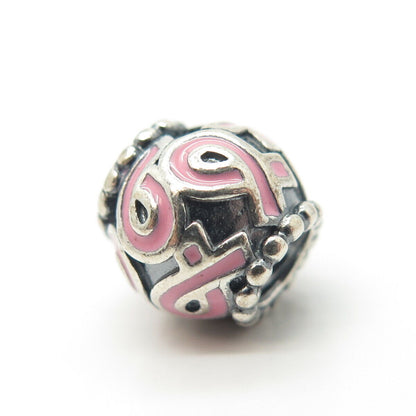 925 Sterling Silver Pandora Rose Enamel Bead Charm