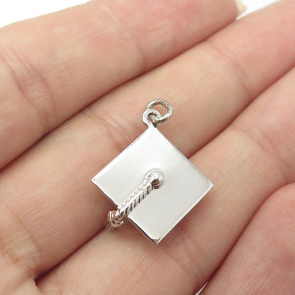 925 Sterling Silver Antique Art Deco Danecraft Graduation Hat Charm Pendant