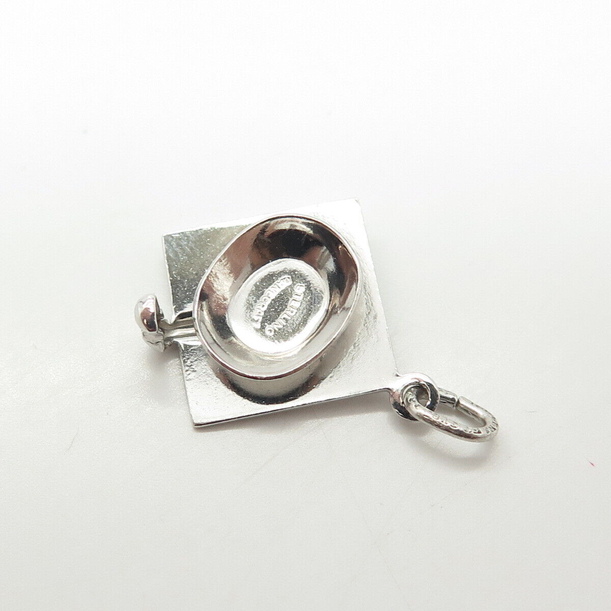 925 Sterling Silver Antique Art Deco Danecraft Graduation Hat Charm Pendant