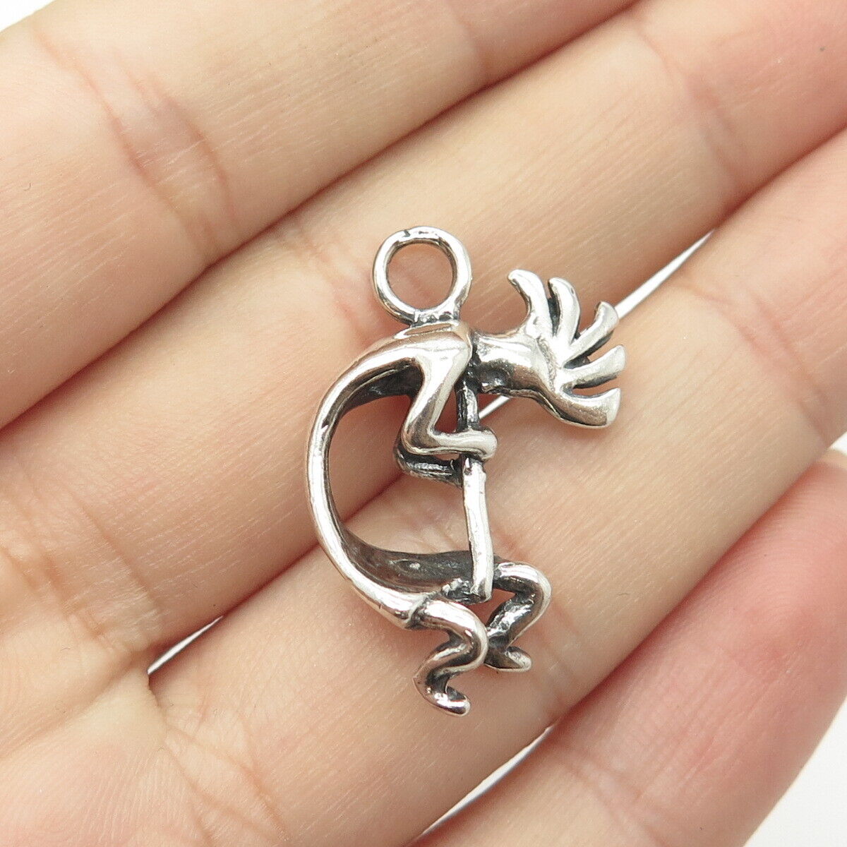 925 Sterling Silver Vintage Masha Southwestern Kokopelli Tribal Charm Pendant