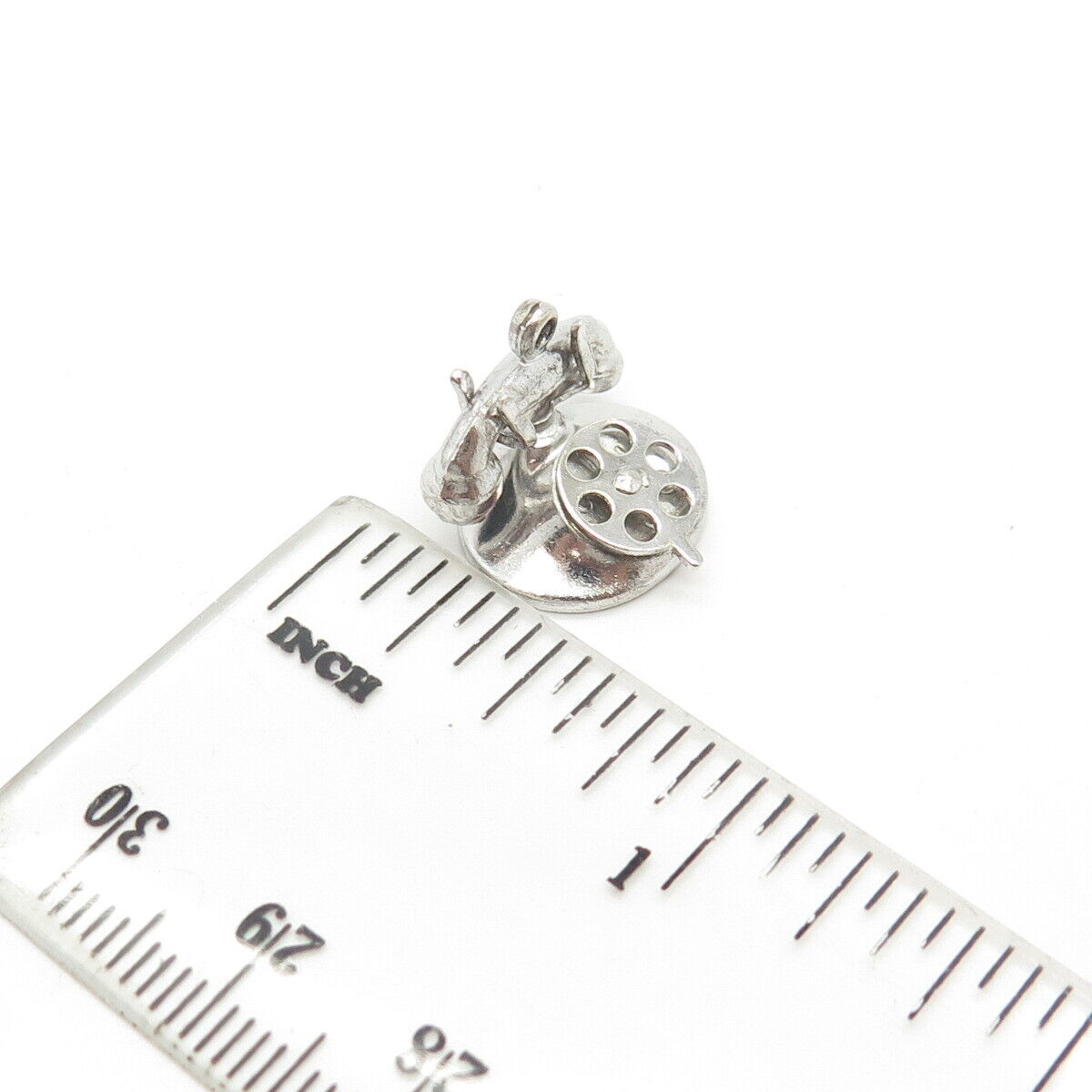 925 Sterling Silver Antique Art Deco Retro Phone Charm Pendant