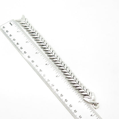 925 Sterling Silver Vintage Herringbone Link Bracelet 7.25"