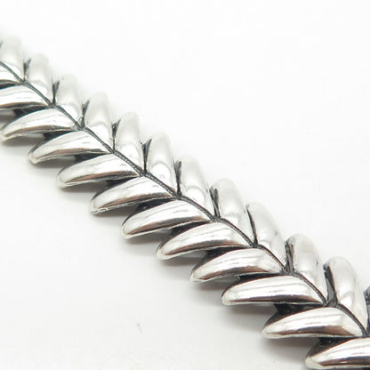 925 Sterling Silver Vintage Herringbone Link Bracelet 7.25"