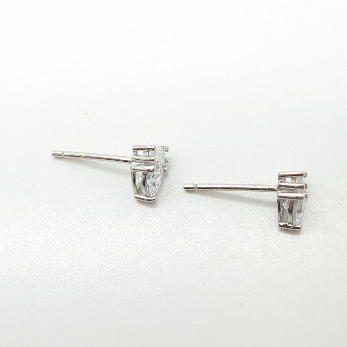 925 Sterling Silver C Z Stud Earrings