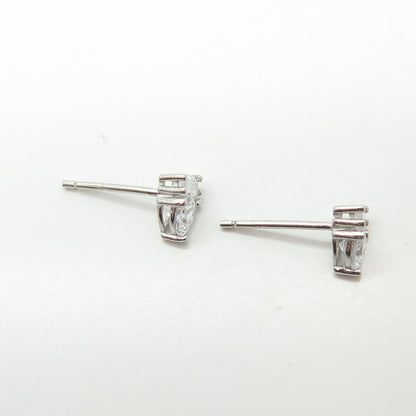 925 Sterling Silver C Z Stud Earrings