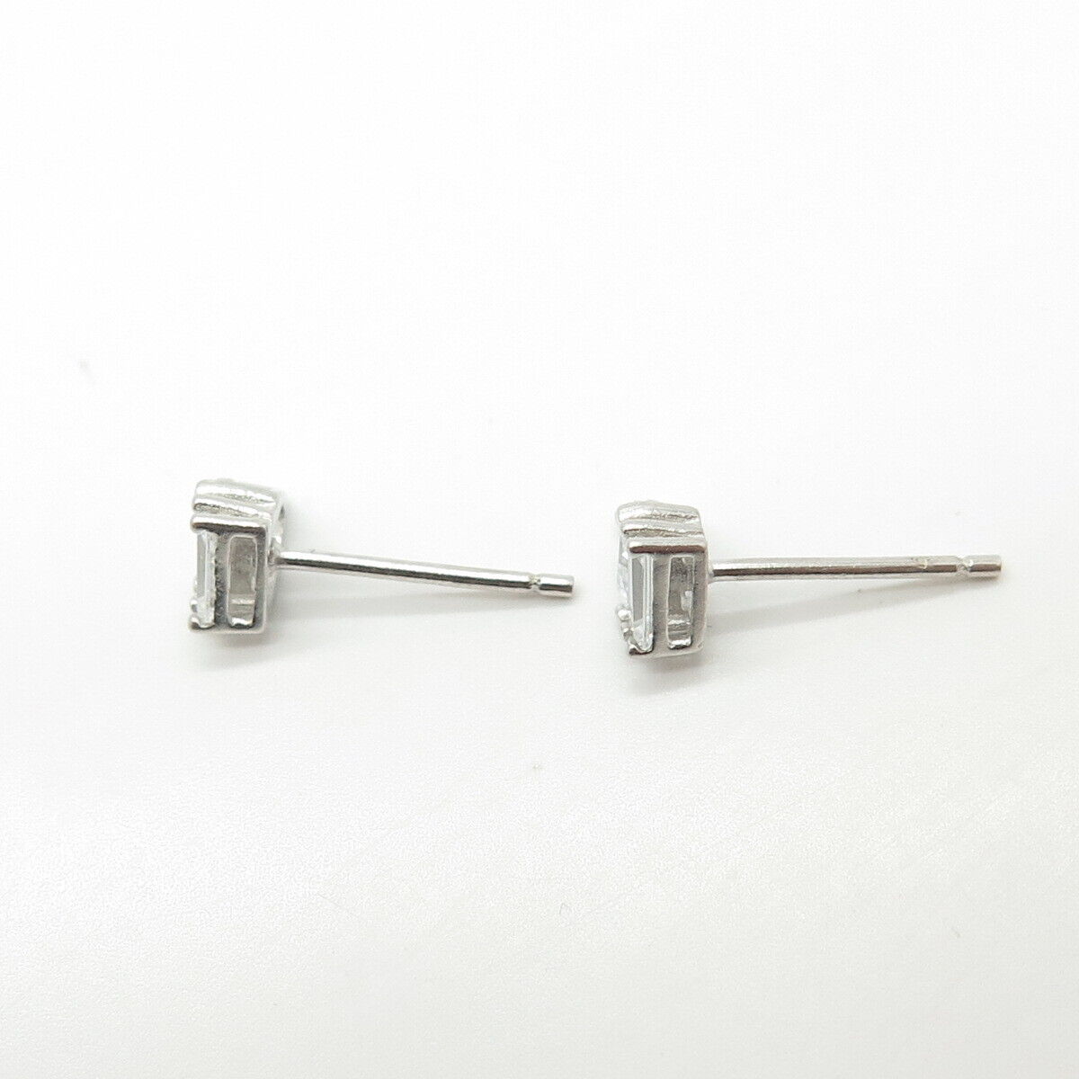 925 Sterling Silver C Z Stud Earrings