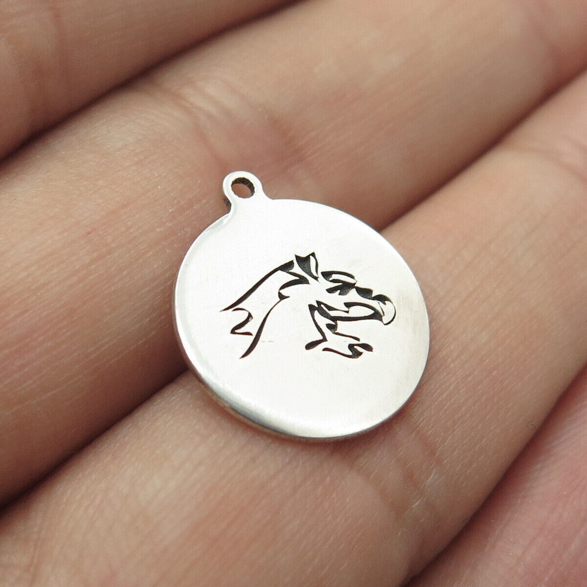 925 Sterling Silver USA Two In Town Horse Charm Pendant