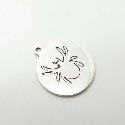 925 Sterling Silver USA Two In Town Crab Charm Pendant