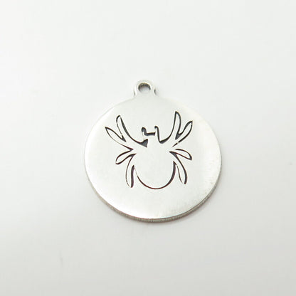 925 Sterling Silver USA Two In Town Crab Charm Pendant