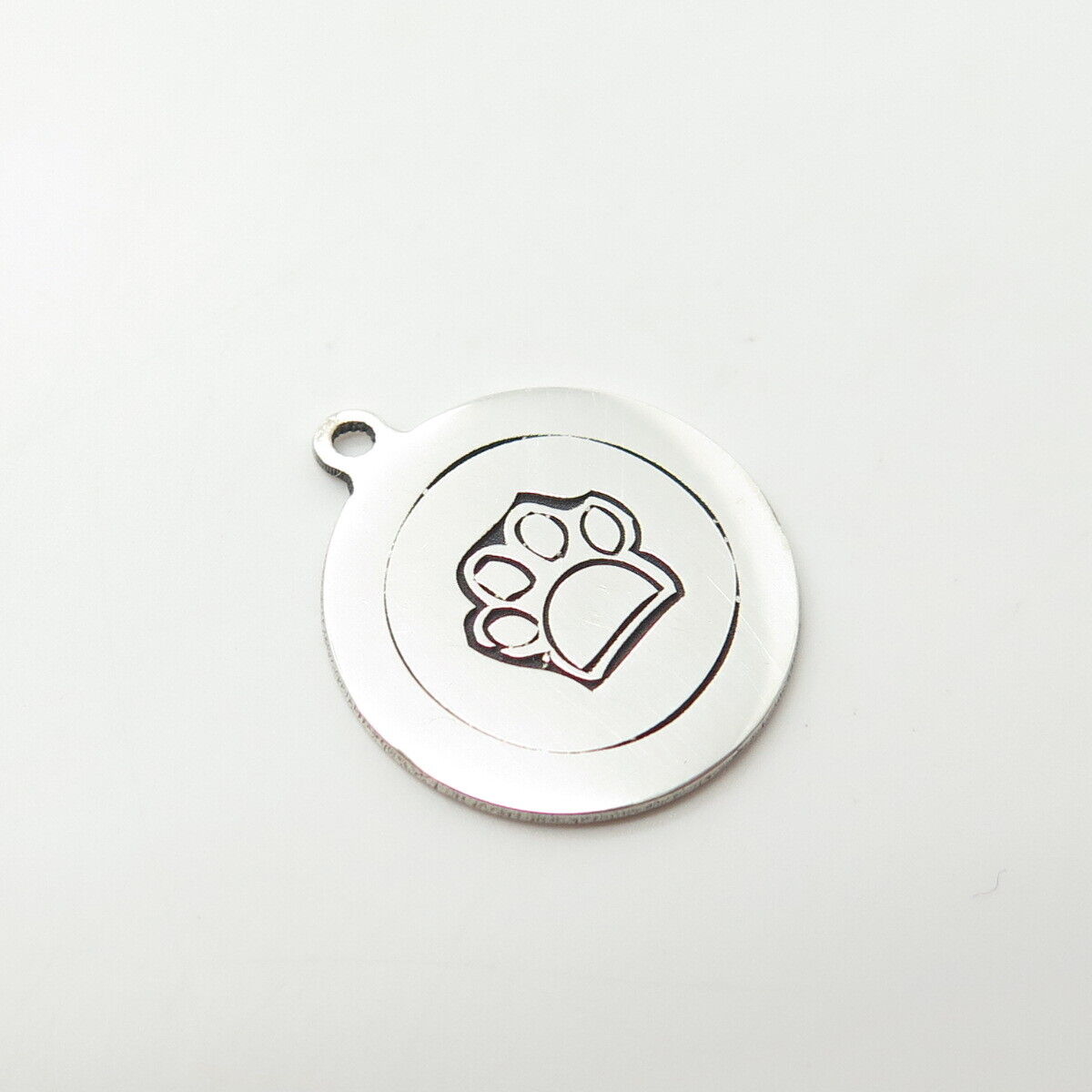 925 Sterling Silver USA Two In Town Paw Charm Pendant