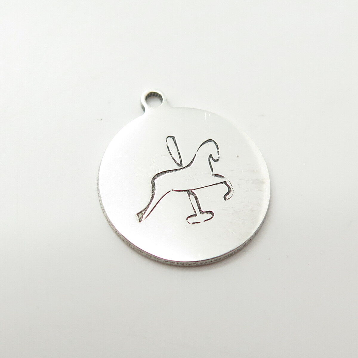 925 Sterling Silver USA Two In Town Horse Charm Pendant