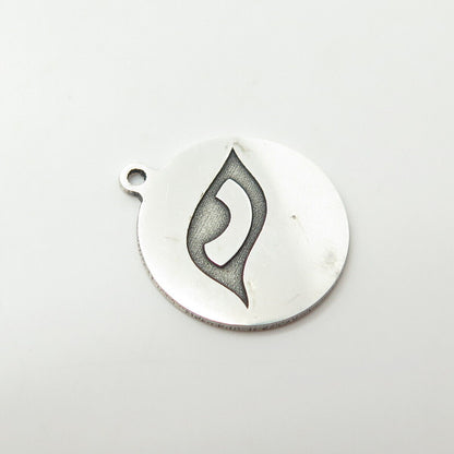 925 Sterling Silver USA Two In Town Eye Charm Pendant