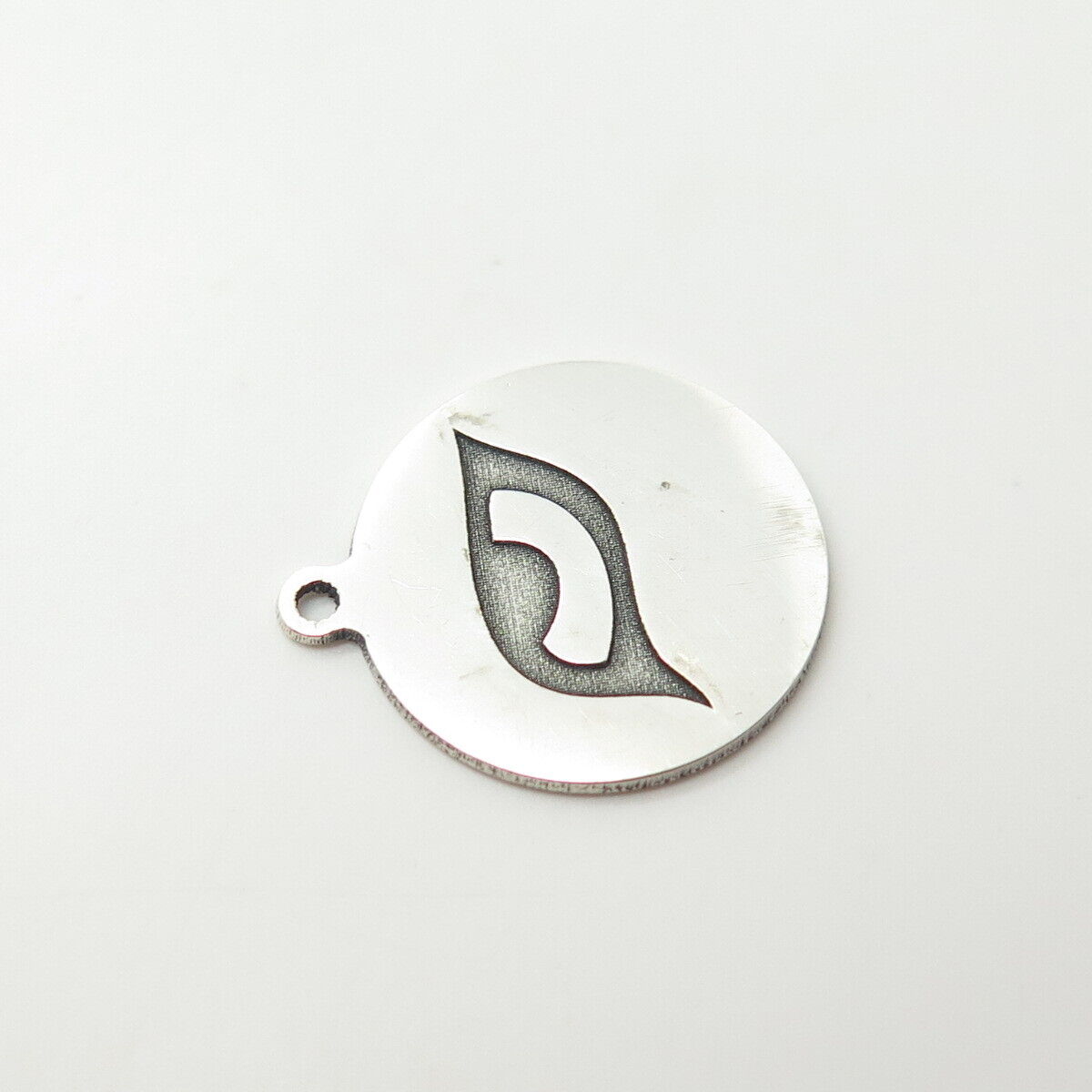 925 Sterling Silver USA Two In Town Eye Charm Pendant