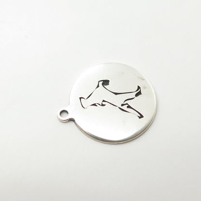 925 Sterling Silver USA Two In Town Frisky Horse Charm Pendant