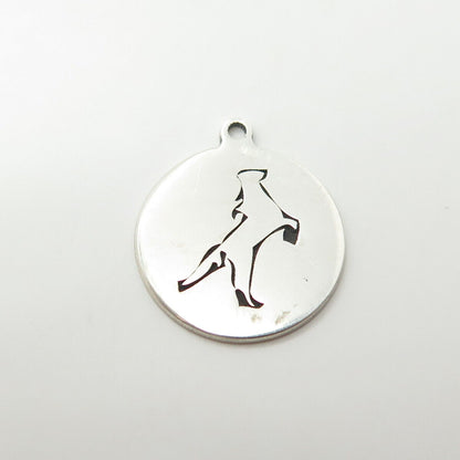 925 Sterling Silver USA Two In Town Frisky Horse Charm Pendant