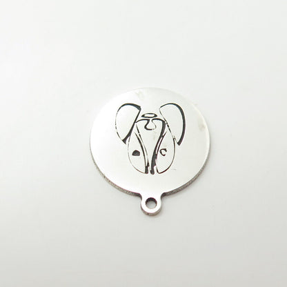 925 Sterling Silver USA Two In Town Dog Charm Pendant