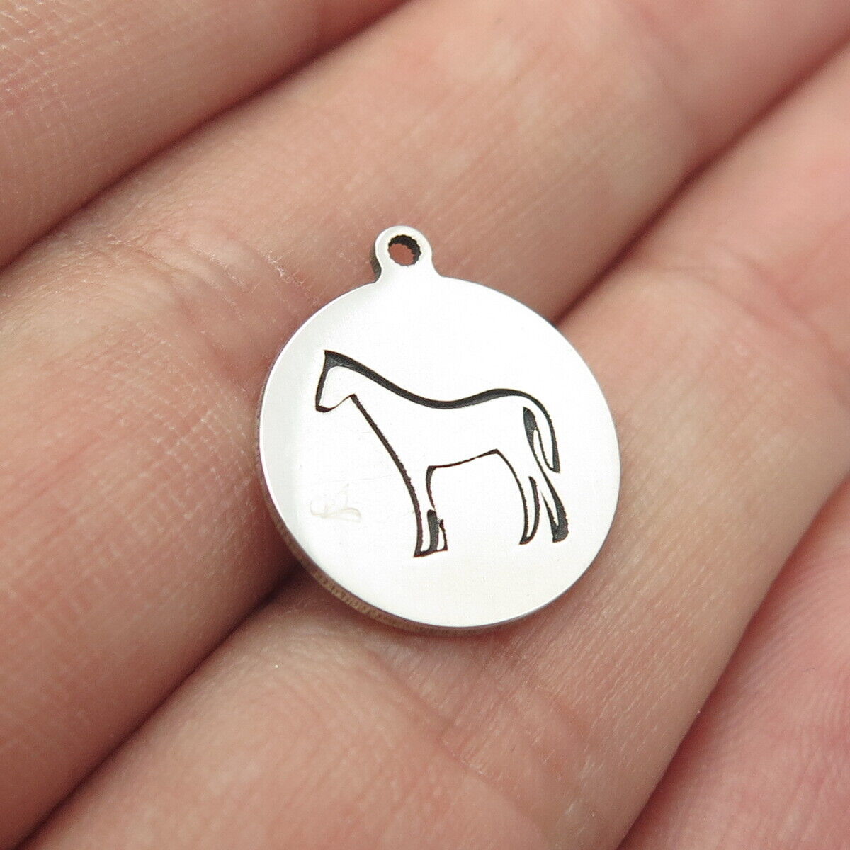 925 Sterling Silver USA Two In Town Horse Charm Pendant