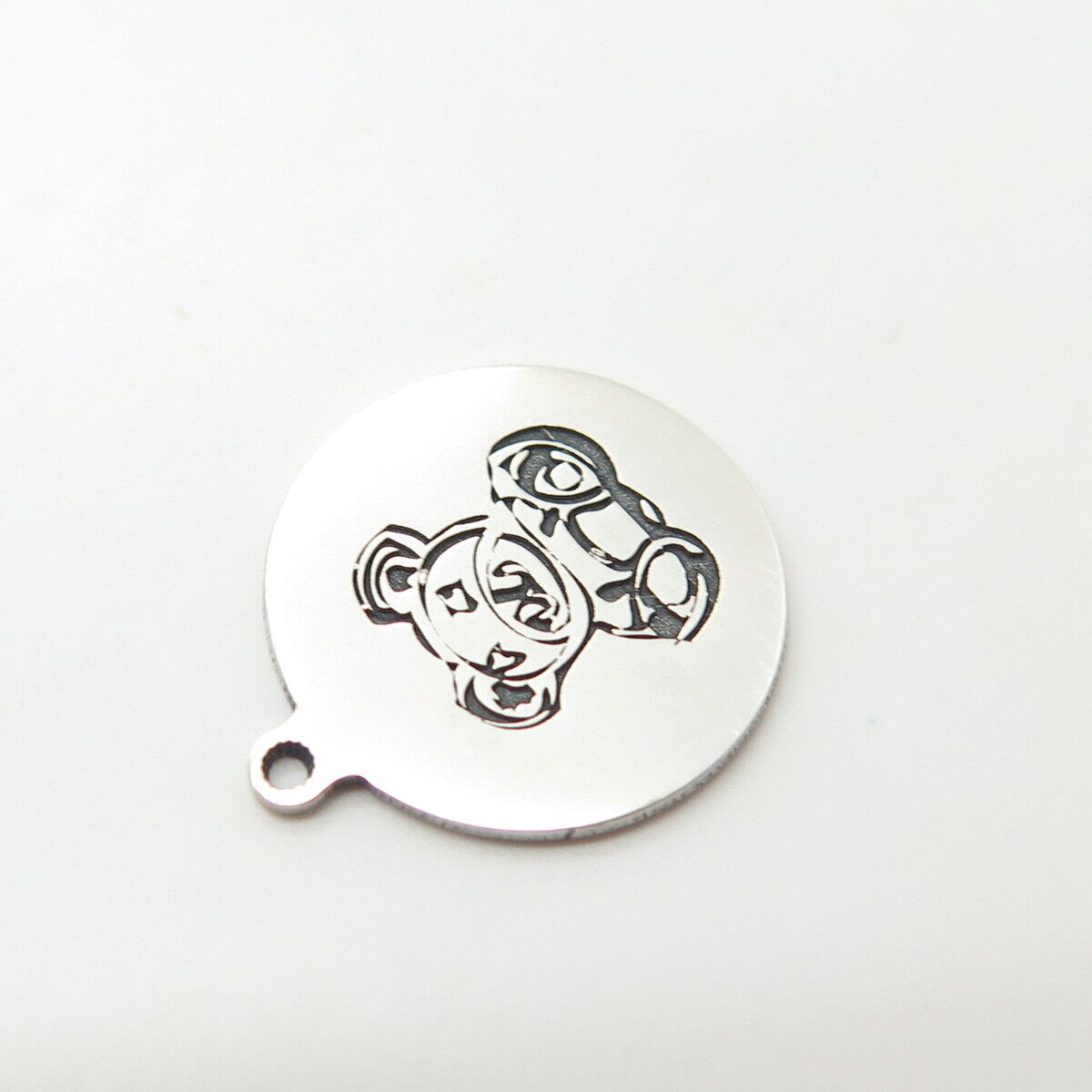 925 Sterling Silver USA Two In Town Bear Charm Pendant