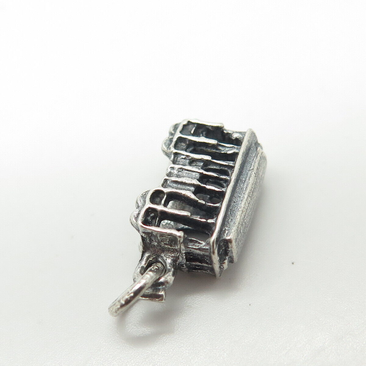 925 Sterling Silver Vintage Streetcar Charm Pendant