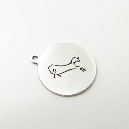 925 Sterling Silver USA Two In Town Frisky Horse Charm Pendant