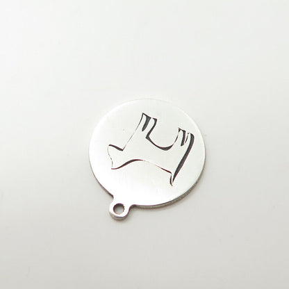 925 Sterling Silver USA Two In Town Dog Charm Pendant