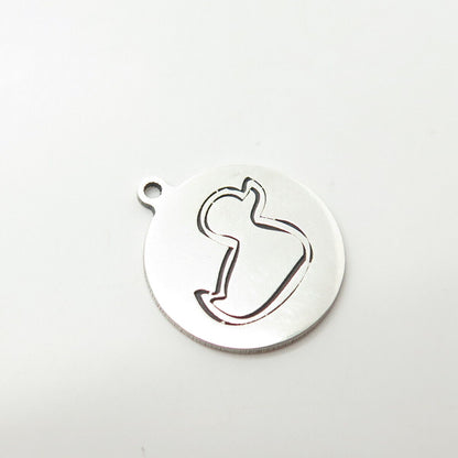 925 Sterling Silver USA Two In Town Duck Charm Pendant