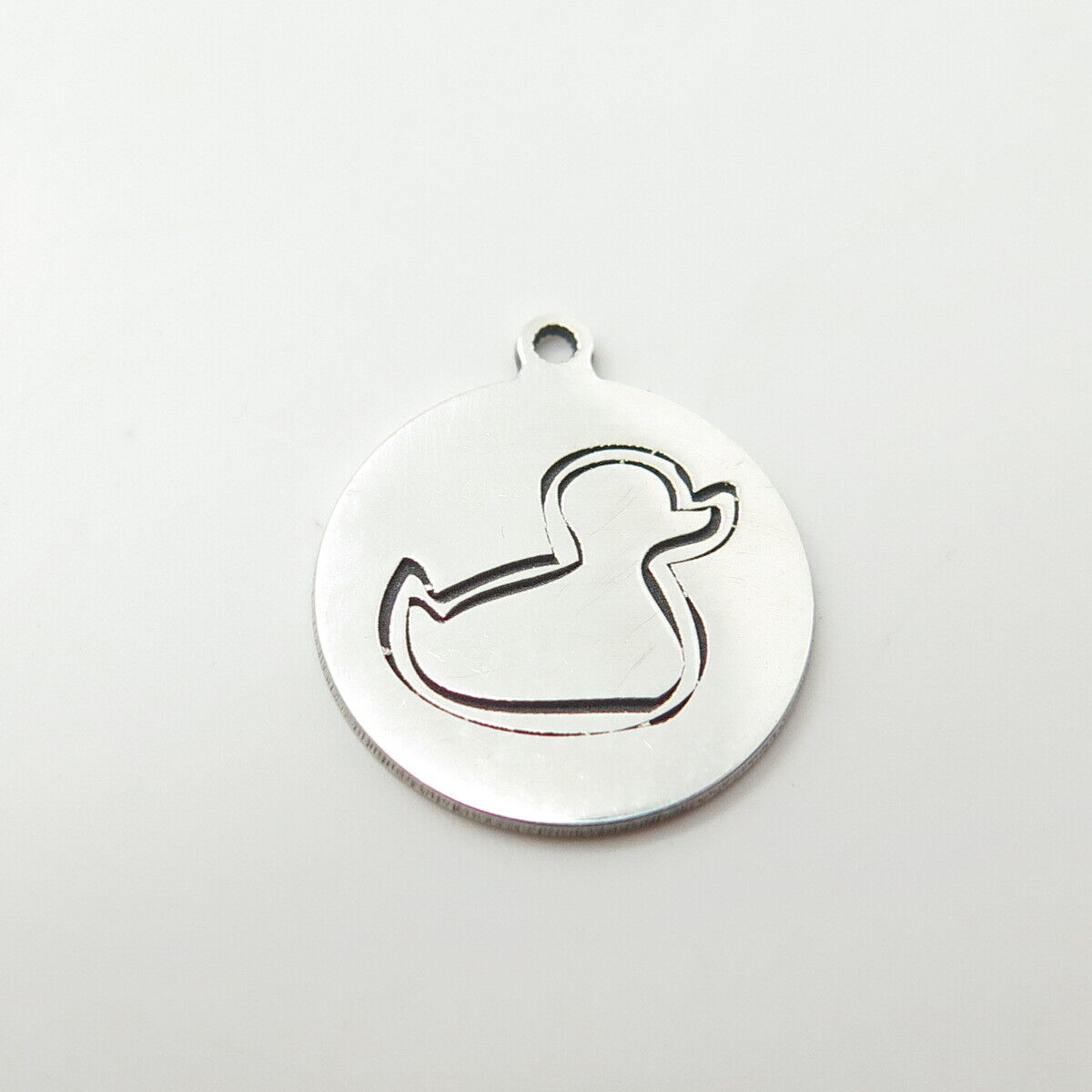 925 Sterling Silver USA Two In Town Duck Charm Pendant