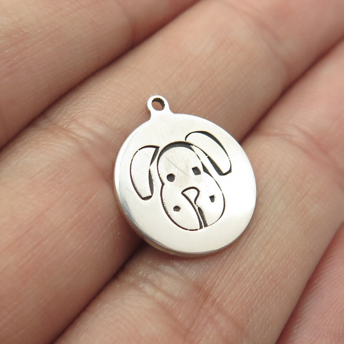 925 Sterling Silver USA Two In Town Dog Charm Pendant