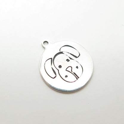 925 Sterling Silver USA Two In Town Dog Charm Pendant