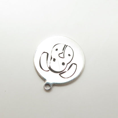 925 Sterling Silver USA Two In Town Dog Charm Pendant