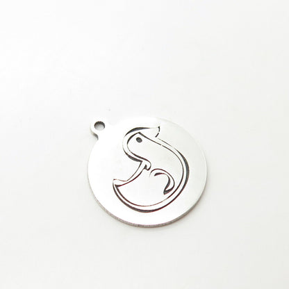 925 Sterling Silver USA Two In Town Duck Charm Pendant