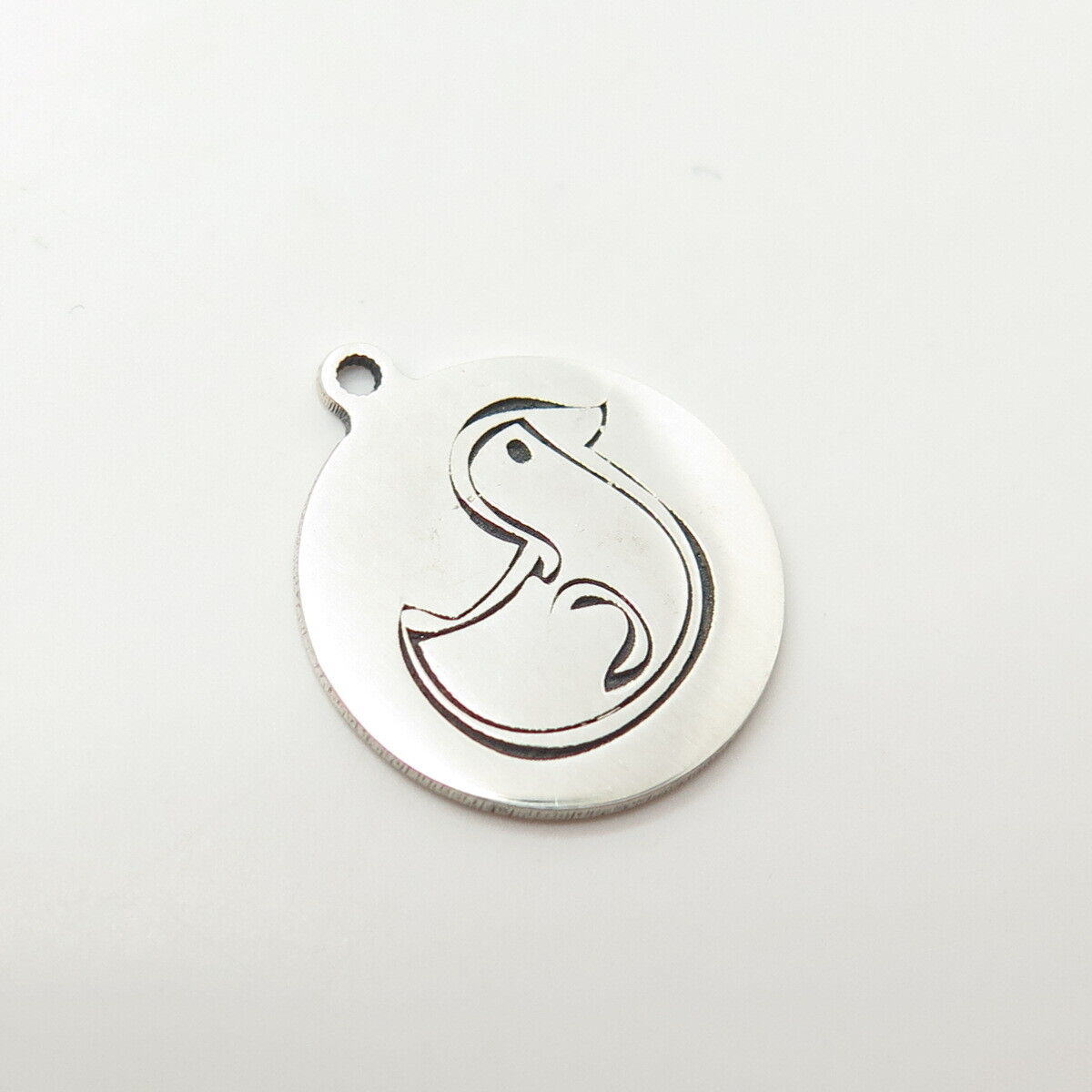 925 Sterling Silver USA Two In Town Duck Charm Pendant