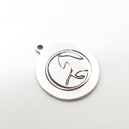 925 Sterling Silver USA Two In Town Frisky Horse Charm Pendant