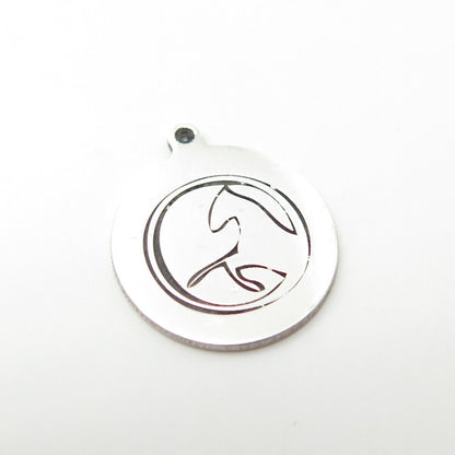 925 Sterling Silver USA Two In Town Frisky Horse Charm Pendant