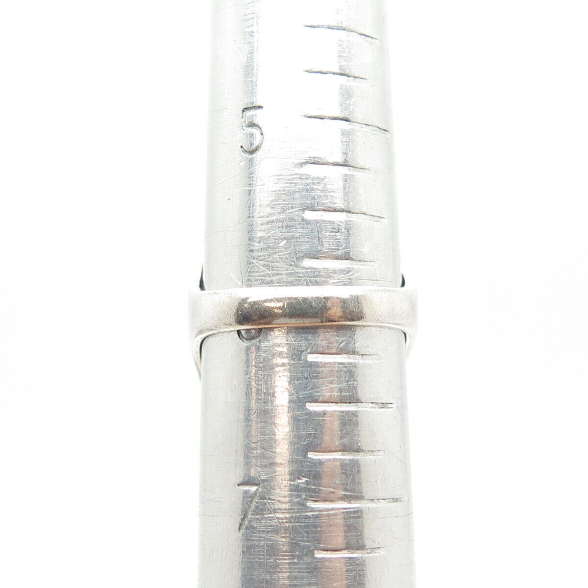 925 Sterling Silver Vintage 5-Row Ribbed Statement Ring Size 6