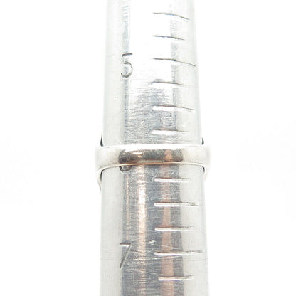 925 Sterling Silver Vintage 5-Row Ribbed Statement Ring Size 6