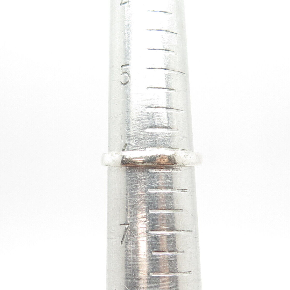 925 Sterling Silver Vintage Open Heart Modernist Ring Size 6.25