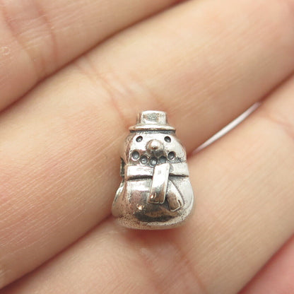 925 Sterling Silver Pandora Snowman Bead Charm