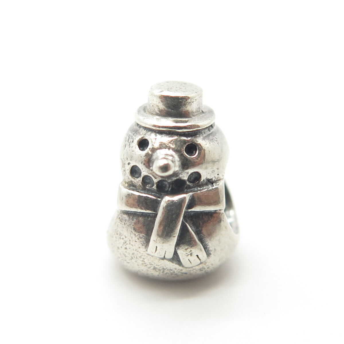 925 Sterling Silver Pandora Snowman Bead Charm