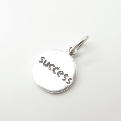 925 Sterling Silver Vintage "Success" Lucky Chinese Character Charm Pendant