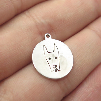 925 Sterling Silver USA Two In Town Dog Charm Pendant