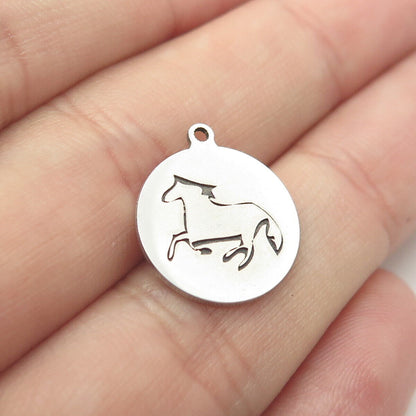 925 Sterling Silver USA Two In Town Frisky Horse Charm Pendant