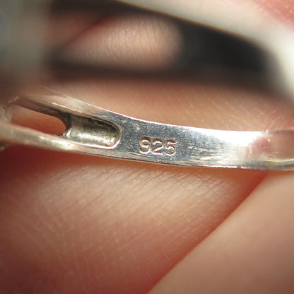 925 Sterling Silver Princess-Cut Shaped C Z Ring Size 7.75