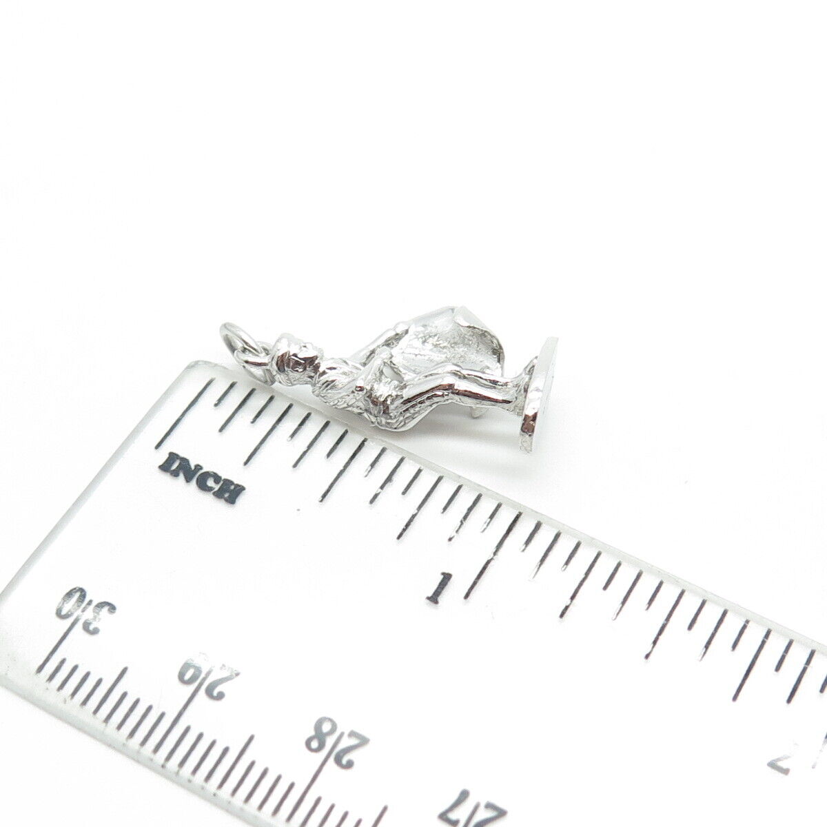 925 Sterling Silver Antique Art Deco Matador 3D Charm Pendant