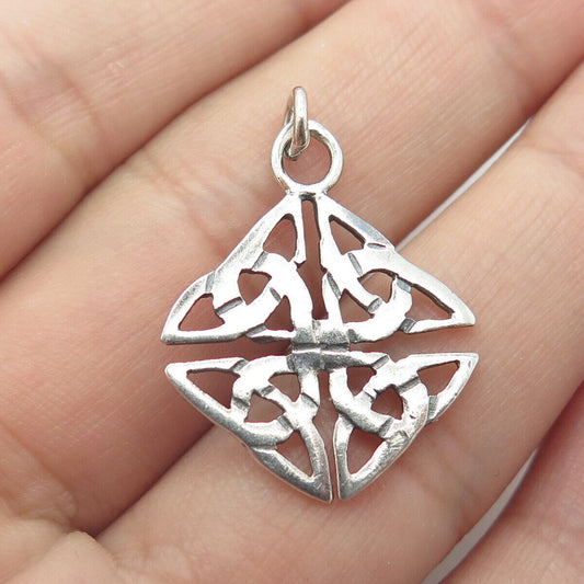 925 Sterling Silver Vintage Celtic Trinity Knot Charm Pendant