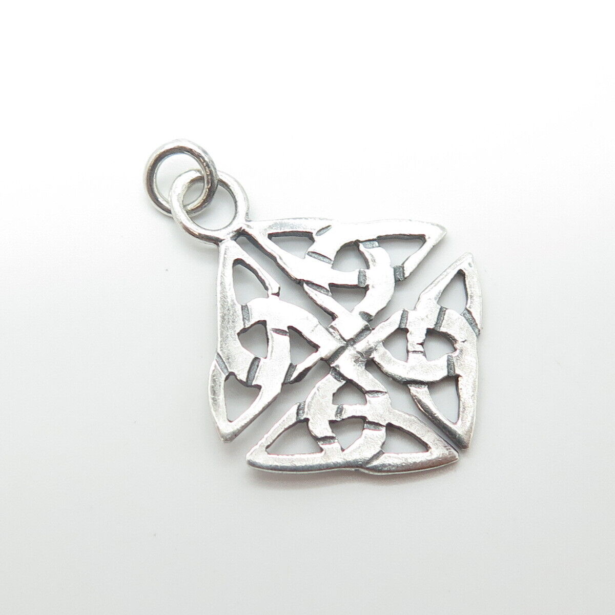 925 Sterling Silver Vintage Celtic Trinity Knot Charm Pendant