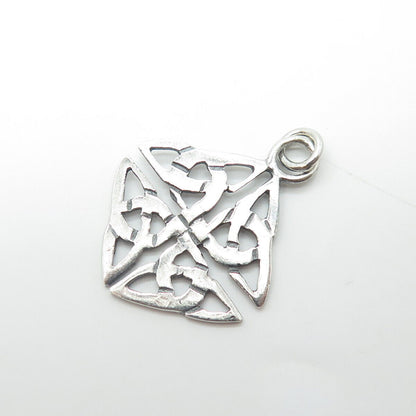 925 Sterling Silver Vintage Celtic Trinity Knot Charm Pendant