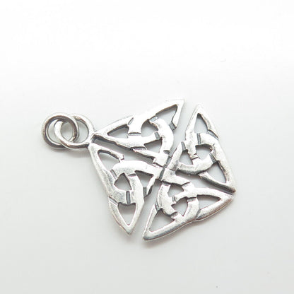 925 Sterling Silver Vintage Celtic Trinity Knot Charm Pendant