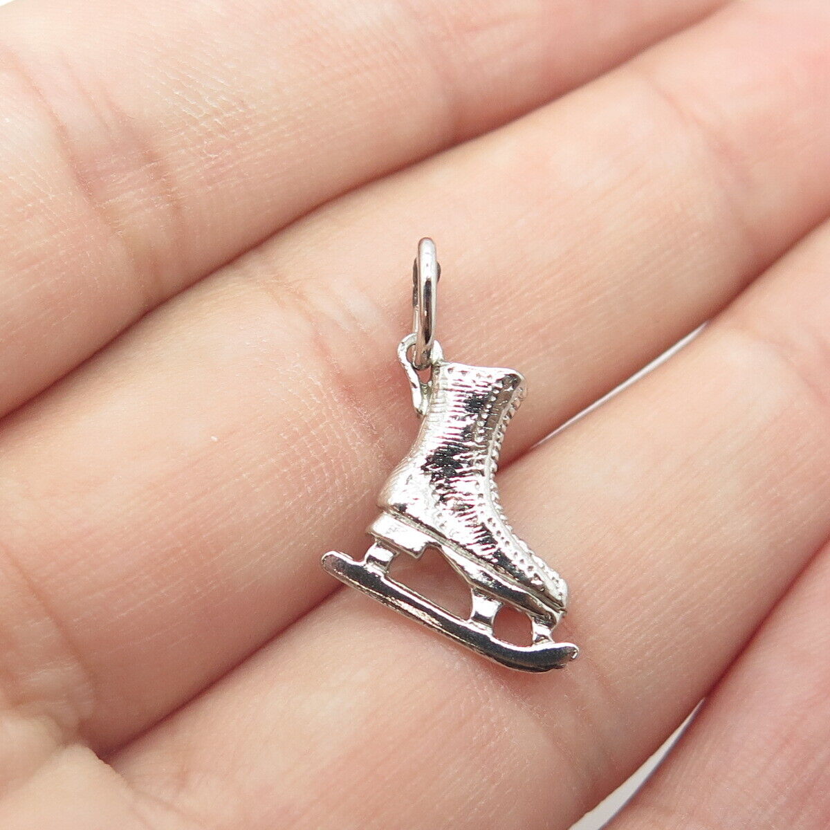 925 Sterling Silver Vintage Rembrandt Ice-Skating Shoe Charm Pendant